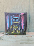 "Sonar's Signal" Original Acrylic Painting, 4"x4"