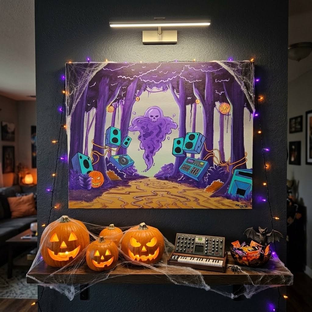 "Bootooth Forest" Original Acrylic Painting, 11"x14"